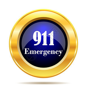 白色背景上的91紧急图标互联网按钮数字火事故图片