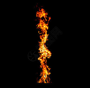燃烧危险热黑色背景的火焰抽象摘要B图片