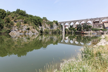 法国德罗梅省Royans人圣纳扎尔观点河运输自然图片