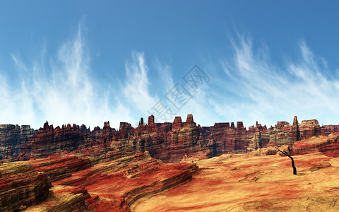 旅行落岩沙漠山多云的图片
