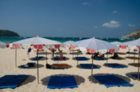 季节夏模糊热带沙滩抽象背景复制空间天海景图片