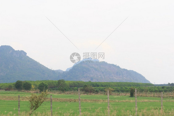 景观夏天自然蓝色空的山地图片