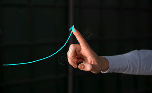 界面向上升的数字箭头曲线表示增长发展概念箭头曲线插图面对向上升表示成功就改进发展数字箭头图象征着增长向前手机图片