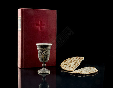 圣杯餐面包酒会宗圣餐面包葡萄酒忏悔图片