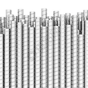 行业框架钢筋白底隔离的加固铁条3d插图图片