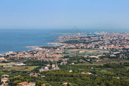 城市意大利托斯卡纳沃诺市鸟瞰图意大利托斯卡纳沃诺市鸟瞰图自然蓝色的图片