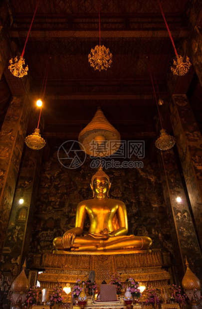 亚洲泰国著名的景点泰王国佛像冥想寺庙泰国著名的景点相信象征图片