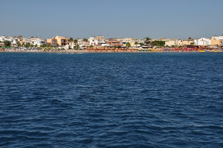 希腊科斯海滩的景图酒店岸线图片