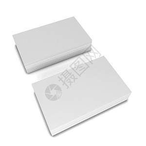 束以白色背景孤立的商务卡3d插图接触地址图片
