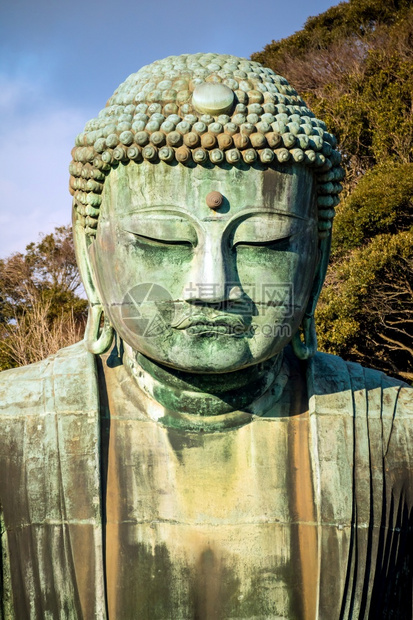 阿米达旅游日本小户寺木浦的著名大佛铜雕像即宰津Daibutsu寺庙图片