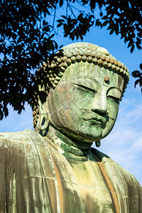 关东日本小户寺木浦的著名大佛铜雕像即宰津Daibutsu游客宗教图片