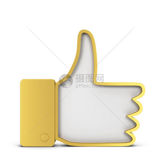 使成为拇指社区就像在白背景上孤立的社交网络符号3d插图缩略图片