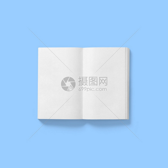 空白的单词回学校概念硬封面空白书中开放的蓝边隔离降级图片
