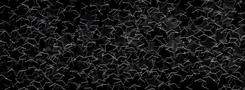 黑色的在背景3D覆盖上分离的玻璃星模式形象的征图片