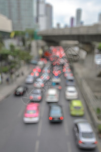 果酱驾驶曼谷市中心商业区的时速汽车交通堵塞的模糊图像实际生活交通概念a旅游图片
