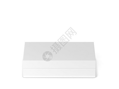 纸盒白色背景上孤立的空白磁盒套件3d插图目的正方形图片
