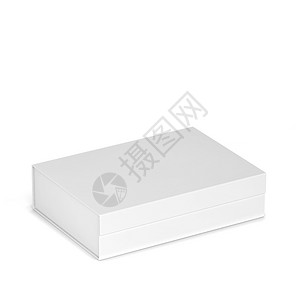 产品白色背景上孤立的空白磁盒套件3d插图空白的色图片