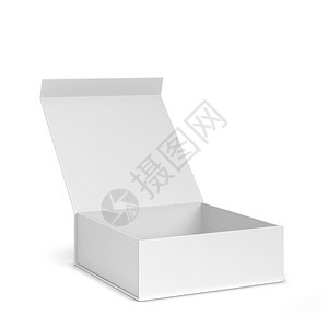 介绍纸礼物白色背景上孤立的空白盒式3d套件插图图片
