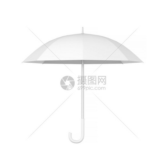 空白打开了色背景上孤立的伞式三维插图时尚目的气候图片