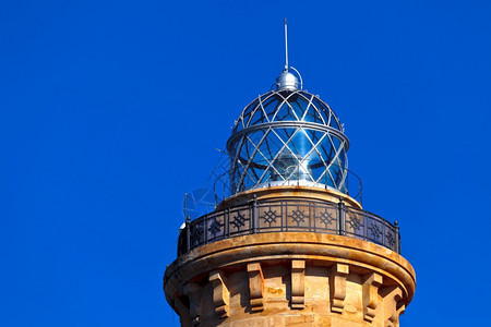 精彩的阿科斯塔Cadiz省Cadiz灯塔加迪欧纳卡兹奇皮奥纳的极佳灯塔称为Chipiona灯塔聚光图片