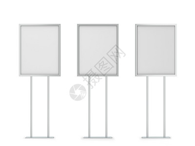 空白海报牌模拟3d插图孤立在白色背景上门户14空的白图片