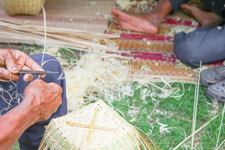 工匠遗产篮子编织传统的图片