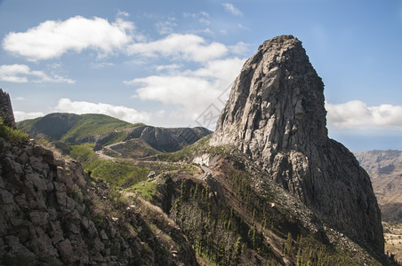 加那利群岛内戈梅拉的山区巨大石头欧洲图片