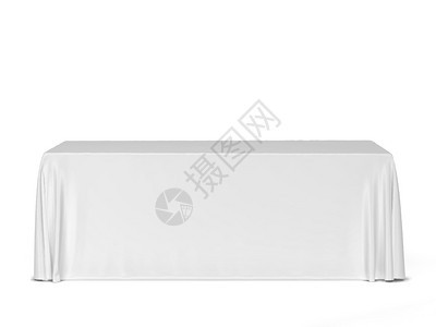 以白色背景孤立的3D图例展示贸易表演桌布模型销售晋升空白的图片