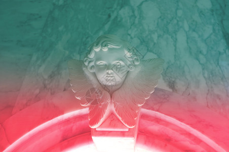 丘比特宗教天使般的AngelicCupid雕像古老的回溯效果风格图片图片