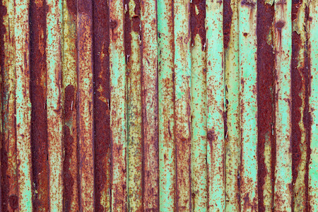 铁绿色生锈金属门涂有剥皮油漆框架外部图片