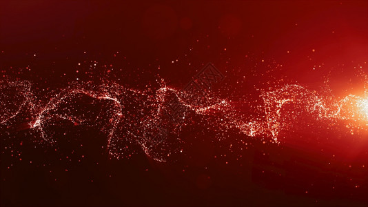 数字的光滑摘要红色数字微粒波带有bokeh和光背景的红色数字微粒波液体图片