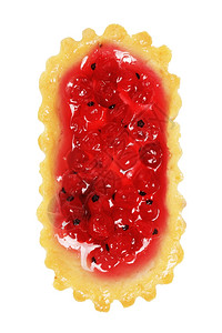 带新鲜果子蛋糕白边隔离食物健康狐莓图片