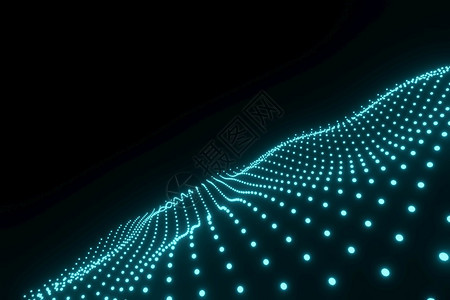 抽象未来蓝色粒子波技术动画背景3d渲染抽象未来蓝色粒子波技术动画背景3d渲染插图质地未来派图片