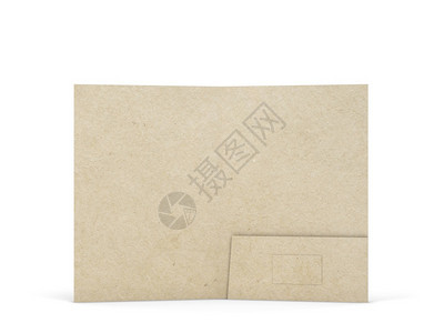 空白文件夹带有商业名卡模型3d插图孤立于白色背景办公室身份介绍图片
