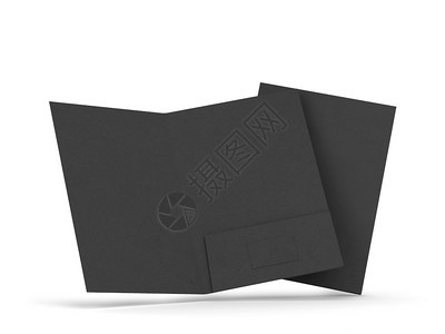 空白文件夹带有商业名卡模型3d插图孤立于白色背景嘲笑广告纸盒图片