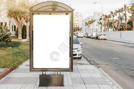 新品上市海报结构体控制板空白标志公共汽车站新的背景
