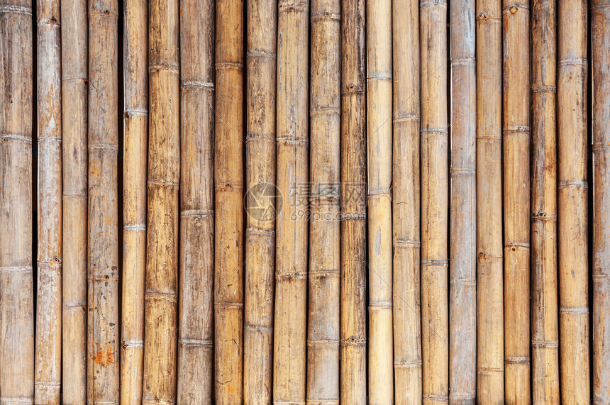 竹布墙或栅栏背景复古的有质感植物图片