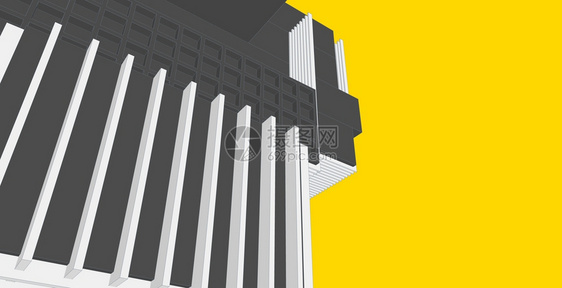 建造3d图解现代城市建筑抽象背景设计3D图解架构建设透视直线三维图解建筑结构商业线框图片