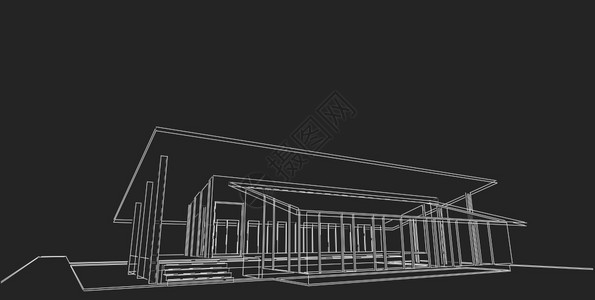 抽象的家3d图解现代城市建筑抽象背景设计3D图解架构建设透视直线三维图解建筑结构师图片
