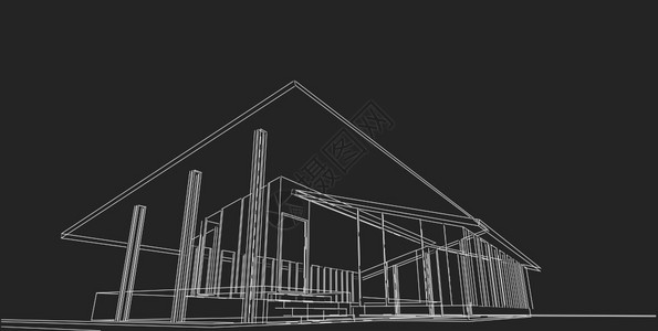 抽象的现代3d图解现代城市建筑抽象背景设计3D图解架构建设透视直线三维图解建筑结构技术图片