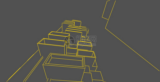 绘画现代的阴凉处3d图解现代城市建筑抽象背景设计3D图解架构建设透视直线三维图解建筑结构图片