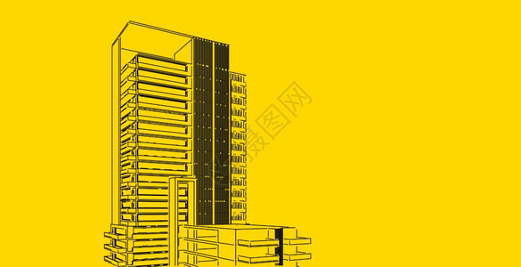 3d图解现代城市建筑抽象背景设计3D图解架构建设透视直线三维图解建筑结构城市的草图财产图片