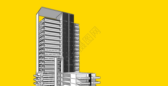 建造具体的屋3d图解现代城市建筑抽象背景设计3D图解架构建设透视直线三维图解建筑结构图片