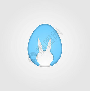 有趣的复活节蛋和兔子设计复活节蛋和兔子抽象设计介绍蓝色的图片