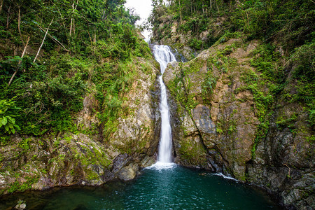 绿色加勒比海多纳ChorrodeDonaJuana瀑布在波多黎各景点Chorro瀑布在波多黎各图片