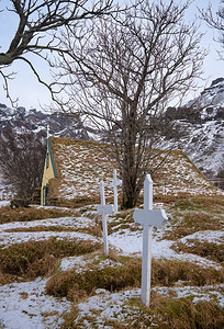 游客冰岛冬Hof村旧教堂目的地建造图片