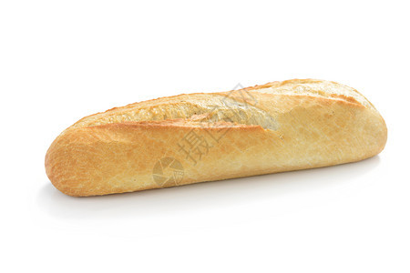 以白色背景隔离的法国小型袋式面包圈吃粮食三明治图片