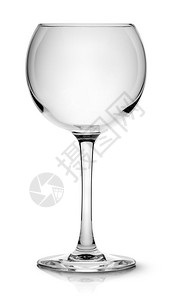 白色背景上隔绝的空红葡萄酒杯白的清除色高清图片
