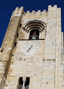 历史里斯本市最古老的教堂纪念碑拱图片