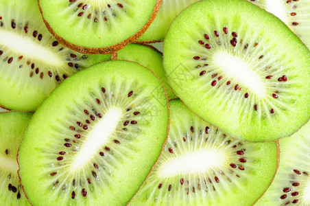 营养生的健康关闭kiwi水果切片图片